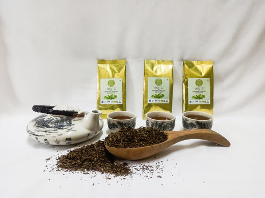 WHITE TEA WITH PEPPERMINT,SPEARMINT AND HILL MINT ( Mentha xpiperita,M.Spicata,M.sp.)